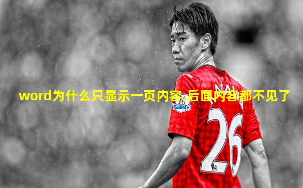 word为什么只显示一页内容,后面内容都不见了