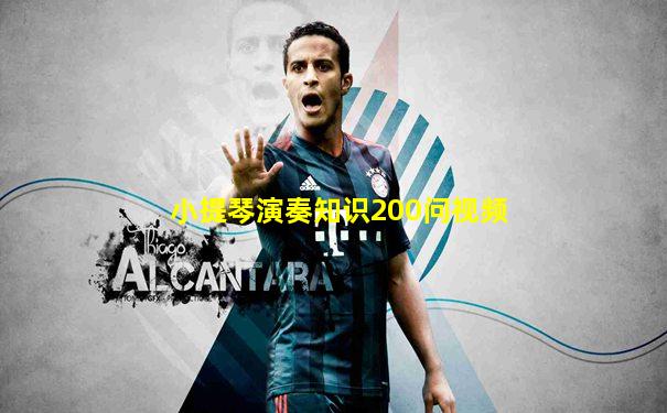 小提琴演奏知识200问视频