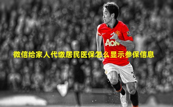 微信给家人代缴居民医保怎么显示参保信息