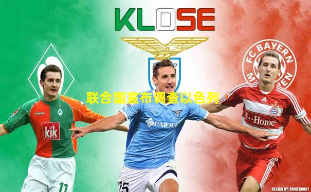 联合国宣布调查以色列